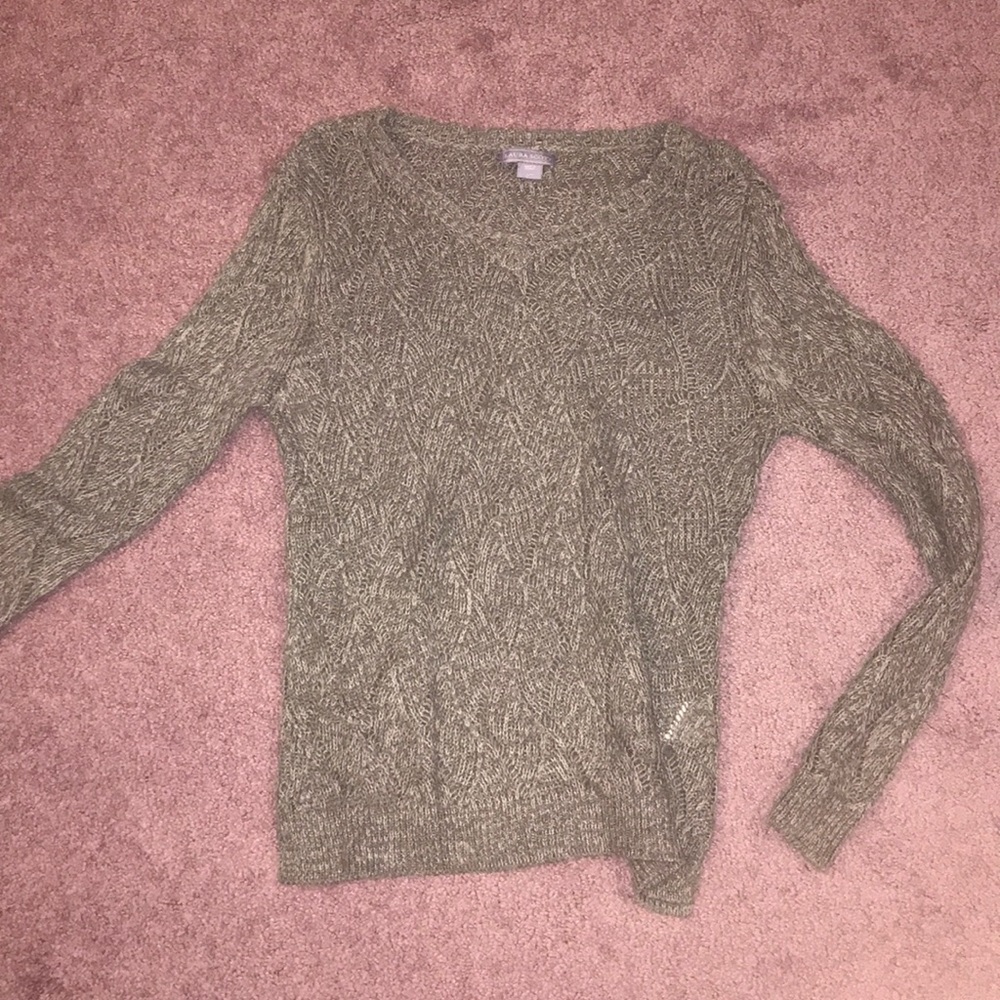 Gray Cable Knit Sweater